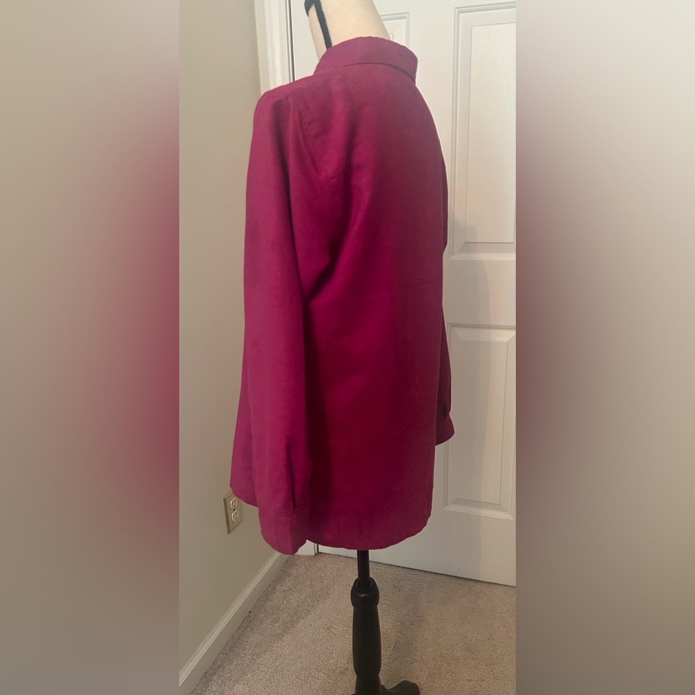 Beautiful Euc Pink Button Down The Front Top With… - image 3